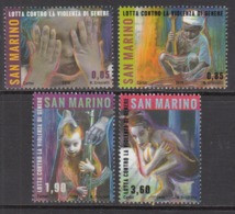 2014 San Marino Campaign Against Gender Violence Complete  Set Of 4 MNH - Ongebruikt