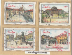 USATI ITALIA 1987 - Ref.0567 "PIAZZE D'ITALIA" Serie Di 4 Val. - - 1981-90: Usati