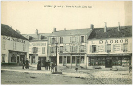 28 AUNEAU. Place Du Marché. Hôtel De France Et Quincaillerie Dagron - Auneau