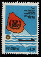 1984 Uruguay Intl Maritime Organization 25th Anniversary #1158 ** MNH - Uruguay