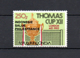 Indonesien 1982 Marke 1062b Thomascup (aus Block) Postfrisch - Indonesia