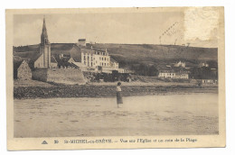 CPA RARE - ST-MICHEL-EN-GREVE - Vue Sur L'Eglise Et Un Coin De La Plage - Edit. CAP - - Saint-Michel-en-Grève