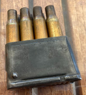 Garand 30.06 Ww2. 39-45. Un Clip De 8 Douilles 30-06 Pour Garand M1. 1942. Neutralisé. 100% Ww2. - Decorative Weapons