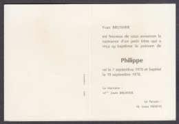 129984/ Naissance, Philippe, 7/9/1971 - Geburt & Taufe