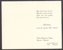 129961/ Naissance, Aurélie, Uccle, 21/11/1981 - Naissance & Baptême