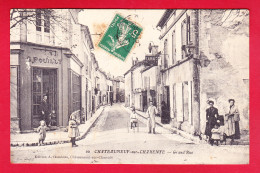F-16-Chateauneuf Sur Charente-15P241  Grand'rue, Commerces, Animation, Cpa  - Chateauneuf Sur Charente