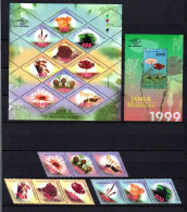 Indonesie 1999 Serie 1970/80 (incl. Blok 163 En 164) Paddestoelen/Schmetterlinge/Mushroom Postfris - Indonesien