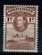 Ref 1640 - Gold Coast 1938 KGVI - 1d Stamp - Christiansborg Castle Accra - MNH Unmounted Mint SG 121 - Gold Coast (...-1957)