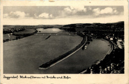 Deggendorf, Blick Auf Donau Mit Brücke Und Hafen - Deggendorf