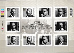 SOUTH AFRICA, 2019, MNH, SANNC DELEGATION TO LONDON CONTESTING THE 1913 LAND ACT, SHEETLET - Other & Unclassified