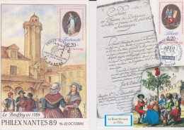 NANTES BICENTENAIRE, 1989, 2 Cartes ( SN24/30.1) - 1950-1959