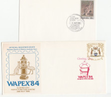 ROYAL Adelaide SHOW &  Perth WIPEX Event COVERS Australia Stamps Kangaroo Sheep  Emu Bird Cover Stamps Stationery - Storia Postale