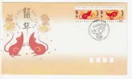 RATS  Rodent FDC CHRISTMAS ISLAND  Stamps CHINESE NEW YEAR OF RAT Cover - Rongeurs