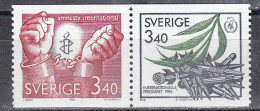 Schweden 1986 - Jahr Des Friedens, 25 Jahre Amnesty International, Mi-Nr. 1407/08, MNH** - Neufs