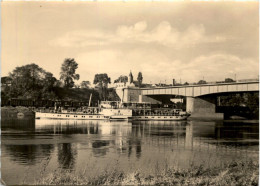 Riesa An Der Elbe, Neue Elbbrücke Mit Elbdampfer Riesa - Riesa