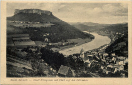 Königstein Mit Blick Auf Den Lilienstein - Koenigstein (Saechs. Schw.)