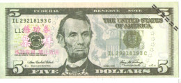 POUR COLLECTIONNEUR FAUX-BILLET FAKE TICKET 5 FIVE DOLLARS ABRAHAM LINCOLN USA THE UNITED STATES OF AMERICA - Errores