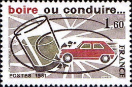 France Poste N** Yv:2159 Mi:2278 Boire Ou Conduire (Thème) - Accidentes Y Seguridad Vial