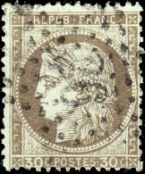 FRANCE - 1872 YV.56 30c Cérès Obl. Étoile 26 De PARIS, Gare Du Nord - TB - 1871-1875 Ceres