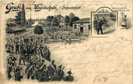 Schweinfurt - Gruss Vom Vogelschuss - Litho - Schweinfurt