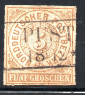 TIMBRE Confédération Allemagne Du Nord - YT N° 6 - Funf Groschen Année 1868 - Afgestempeld