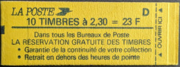 Variété 2614 C2 Conf. 8 Date 7/ 30.11.89 Texte Bleu-Vert (pas Noir) Carnet Fermé Briat 2.30F - Moderne : 1959-...