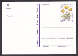 # Österreich 1992 Ganzsache/Postkarte Trollblumen **/MNH (PGB-1) - Postkarten