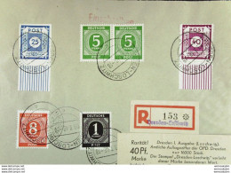 OPD: E-Brief Mit 40 Pf Postmeistertr. Loschwitz Un. Rand In MiF Mit Ziffern U 25 Pf Ostsachsen OSt. 9.3.46 Knr: 50 G Ua. - Covers & Documents