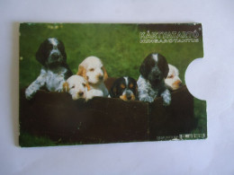 CARDBOX FOR PHONECARDS  ANIMALS DOGS  BACK CATS - Cani