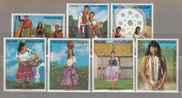 Paraguay 1973 National Costumes Music Instruments Mi 2518-2524 MNH(**) #34085 - Paraguay