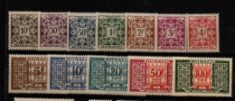 Monaco , Timbres Taxe  N°  29 A 39  ** - Taxe