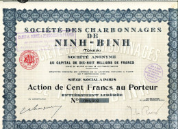 Société Des CHARBONNAGES De NINH-BINH (Tonkin) - Asien