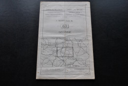 Carte 63 GEDINNE Institut Geographique Militaire Topographique Fumay Monthermé Houdremont Willerzie Nafraiture - Mapas Topográficas