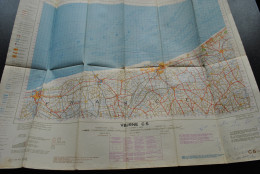 Carte VEURNE C15 1954 Institut Geographique Militaire Topographique DE PANNE Wulveringem Leisele Izenberge Houtem Oeren - Cartes Topographiques