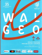 RUGBY WORLD CUP 2023. FRANCE.  MATCH WALES V GEORGIA. Luxuous Book 100 Pages Colors - Rugby