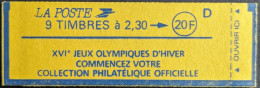 2614 C8 Conf. 9 Filet Contour D'encadrement & Numéros Carnet Briat 2.30F Carnet Fermé - Modern : 1959-...