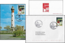 France 2004-2005 Y&T 3715, Feuillet De Luxe, Carte Maximum, Oblitération 1er Jour. Phare D'Ouistreham - Faros