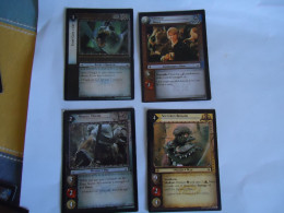 TRADING CARDS CINEMA   THE LORD OF THE RINGS 4 CARDS - El Señor De Los Anillos