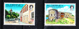 Alderney - 1983. Il Forte  E  La Torre Di Alderney. The Fort And The Alderney Tower. MNH - Châteaux