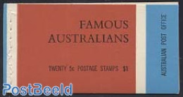 Australia 1968 Famous Persons Booklet With 5x4v, Mint NH, Stamp Booklets - Authors - Unused Stamps