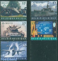 Belgium 1999 50 Years NATO 5v, Mint NH, History - Transport - Various - Militarism - NATO - Aircraft & Aviation - Ship.. - Nuevos