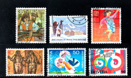 Switzerland, Used, 1989, Michel 1389, 1391,1398, 1399, 1400, 1405, Lot - Usati