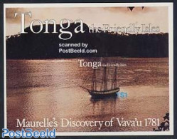 Tonga 1981 Discovery Of Vavau S/s, Mint NH, History - Transport - Explorers - Ships And Boats - Explorateurs
