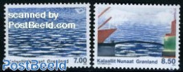 Greenland 2010 Norden 2v, Mint NH, History - Transport - Europa Hang-on Issues - Ships And Boats - Nuovi