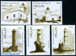 Greece 2009 Lighthouses 5v, Mint NH, Various - Lighthouses & Safety At Sea - Nuovi