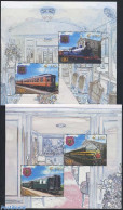 Belgium 2003 Railway Stamps 2 S/s, Mint NH, Transport - Railways - Neufs