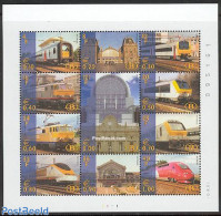 Belgium 2001 Railway Stamps 11v M/s, Mint NH, Transport - Railways - Ungebraucht