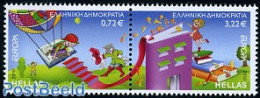 Greece 2010 Europa, Childrens Books 2v [:], Mint NH, History - Transport - Europa (cept) - Balloons - Art - Children's.. - Unused Stamps