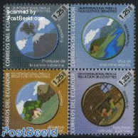 Ecuador 2011 Reduction Of Catastrophes 4v [+], Mint NH, History - Geology - Disasters - Equateur