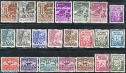 Indonesia 1954 Riau Overprints 22v, Mint NH - Indonesia